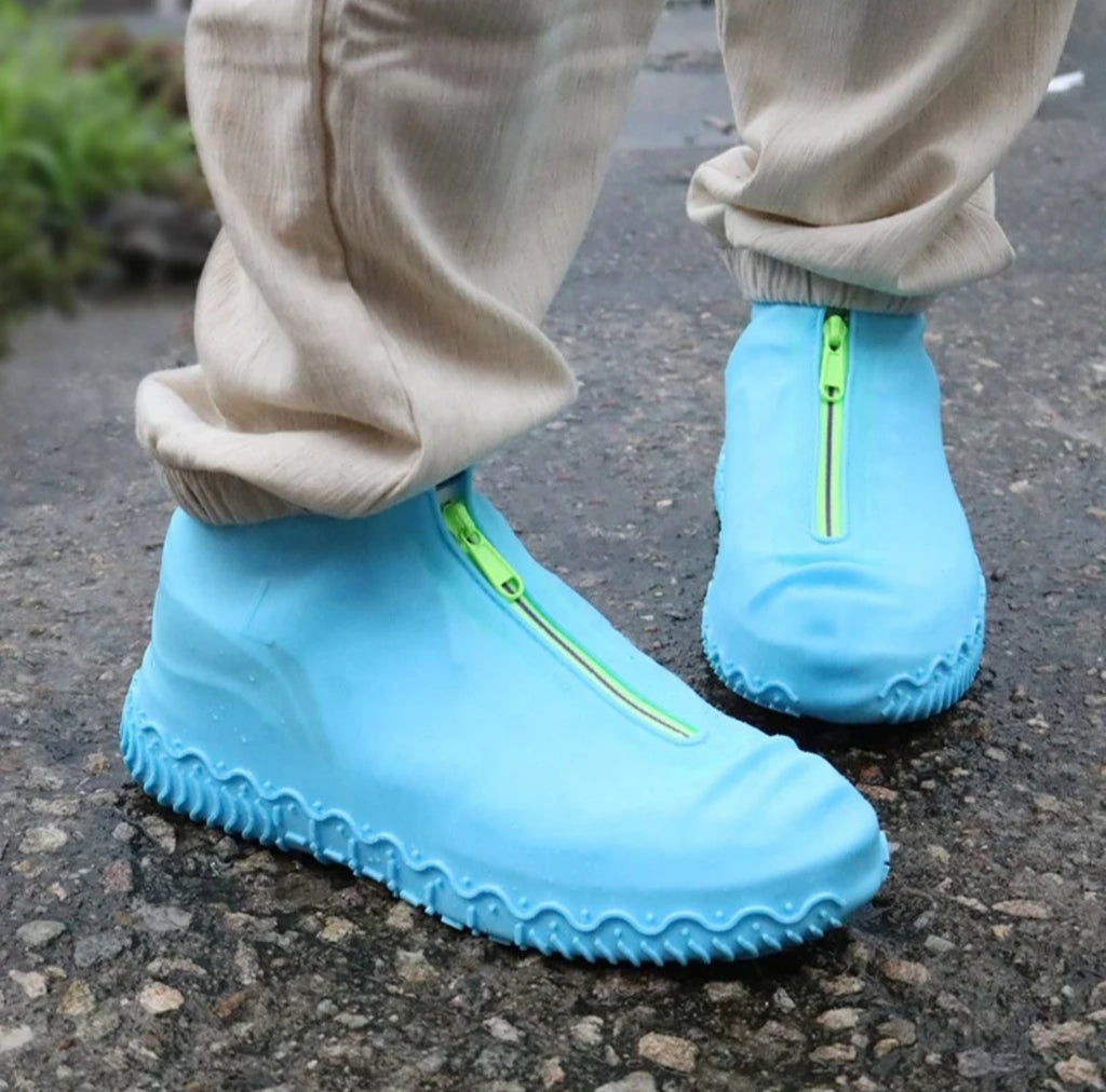 Vantette skotrekk i blå farge med gønn glidelås - DrySteps