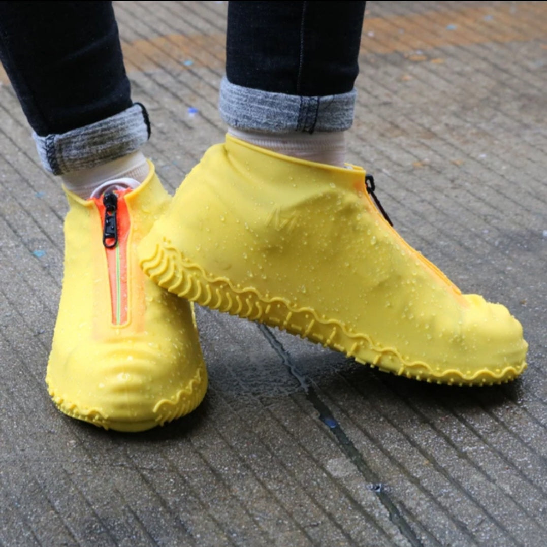 Vantette skotrekk i gul farge med rosa glidelås - DrySteps